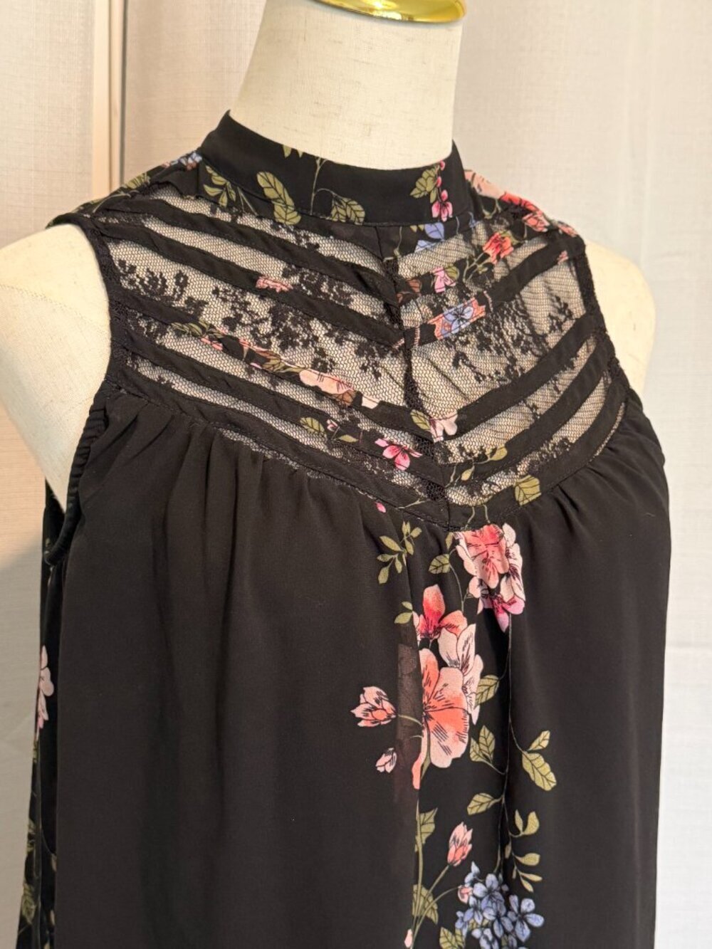 Heart Soul Floral Mini Dress | Black Lace Coquette Aesthetic Small - Picture 2 of 10